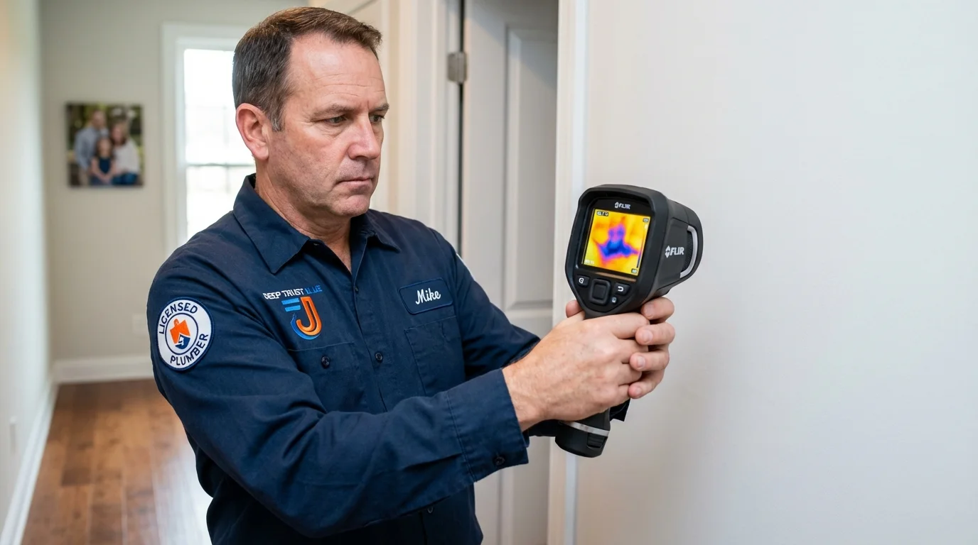 Thermal imaging leak detection by Johns Plumbing LLC in Onalaska